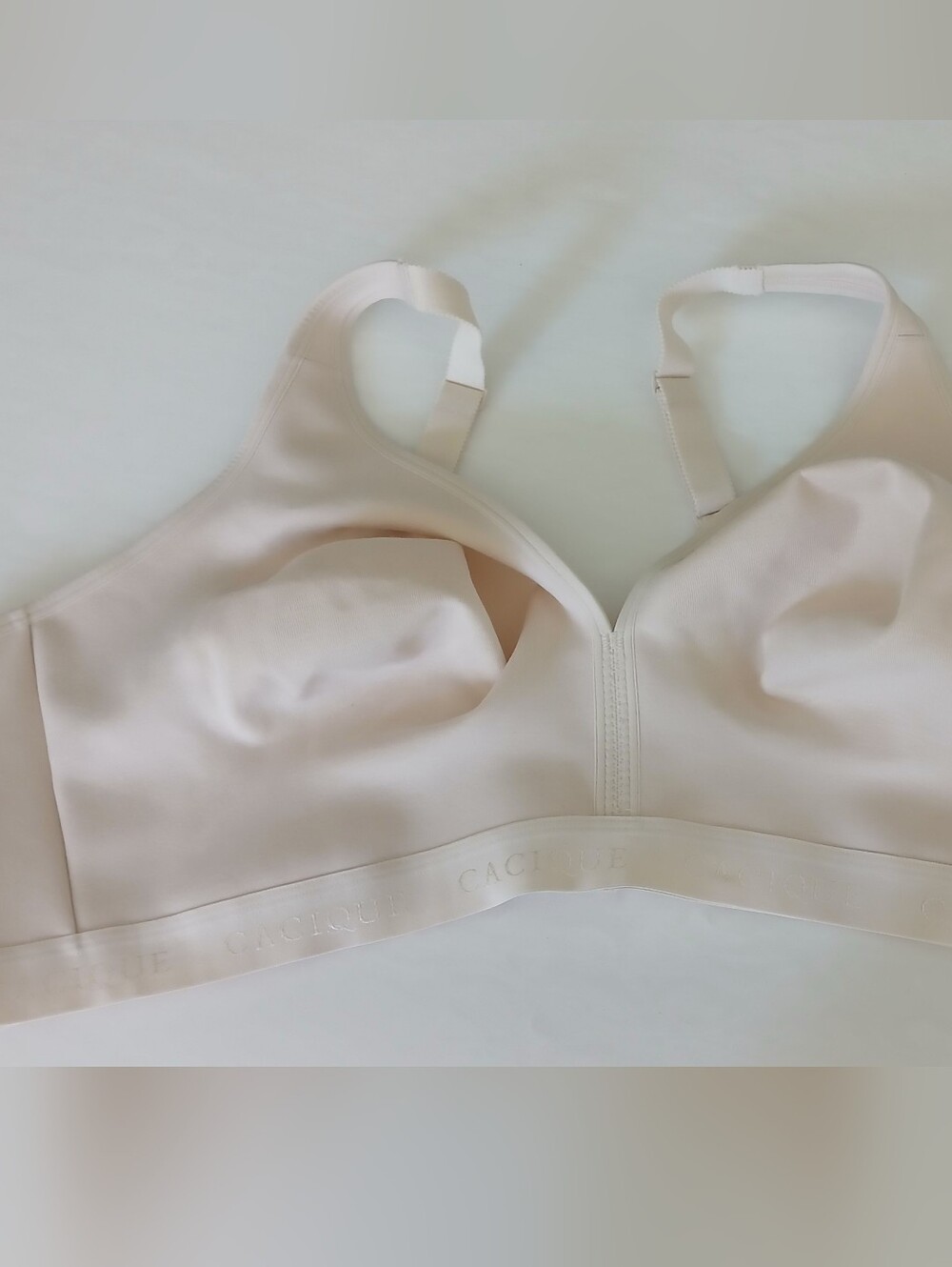 Cacique Unlined Full‑Coverage Bra – Nude/Beige – Size 54C – No Wire